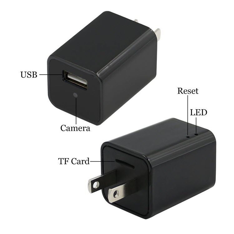 Ceamara Charger Wifi Spy Hidden Cuibheoir Charger USB Wall - 3