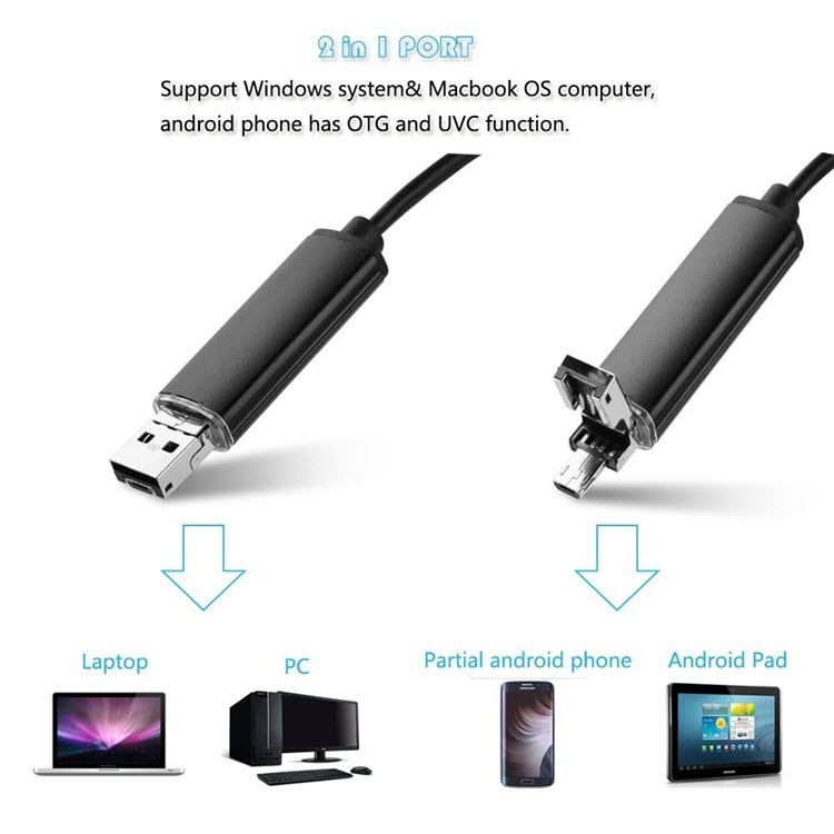 USB Borescope, Endoscope Inspection, HD Waterproof Snake Camera - 6