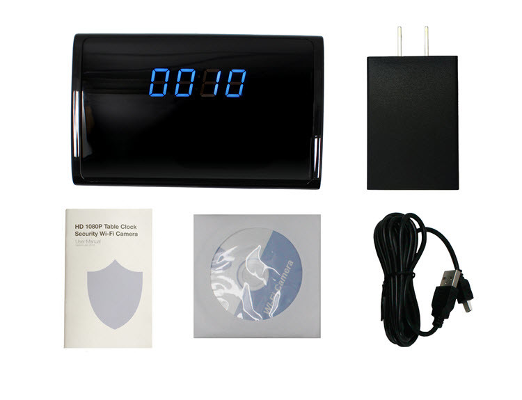 WIFI HD 1080P Table Clock Security Camera, Support SD Card 128GB - 10