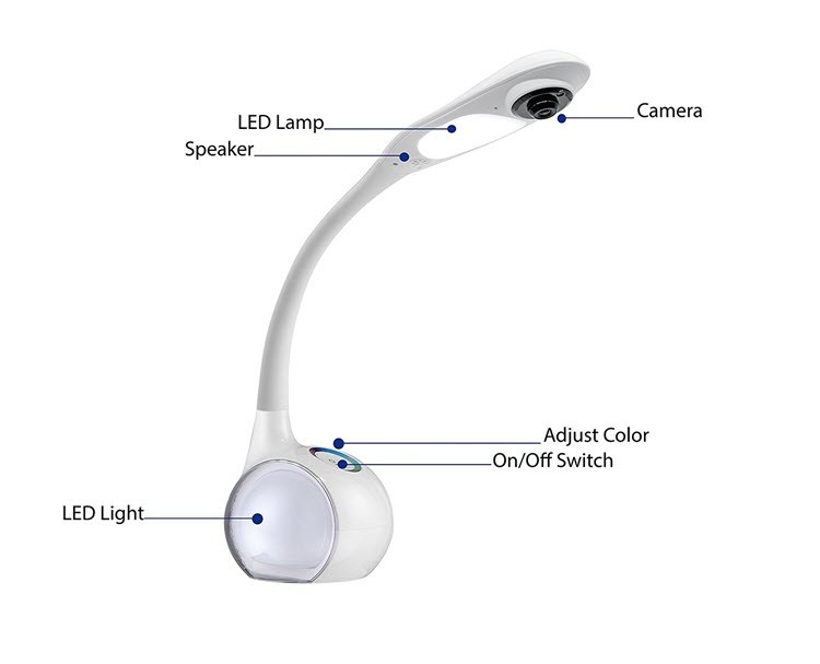 Wifi Desk, Table Lamp Camera - Remote Viewing - Para sa Mga Bata o Baby Monitoring - 4