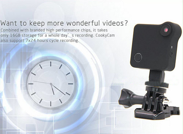 WIFI Mini Wearable Camera, HD 1280x720P, H.264, Motion Detection - 6