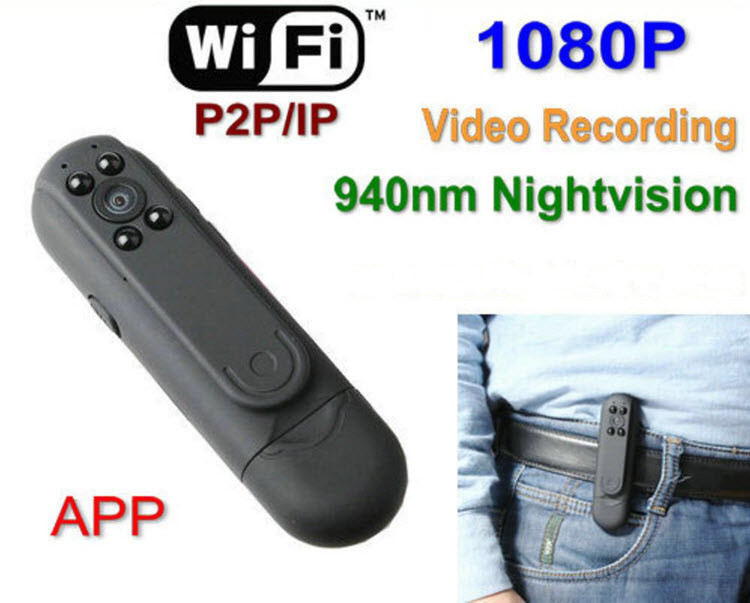 Wifi Pen Camera DVR, P2P, IP 1080P Video recorder, App Kontroll - 1