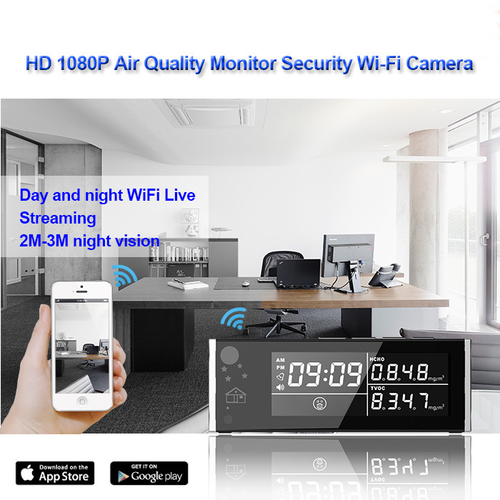 HD 1080P Air Quality Monitor Security Wi-Fi Camera - 1