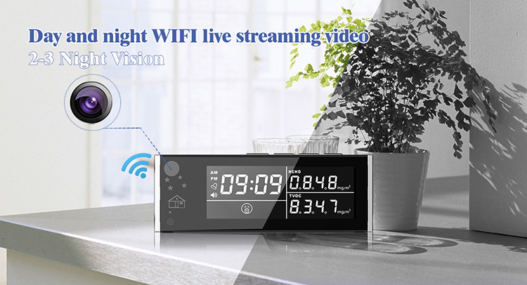 HD 1080P Air Quality Monitor Sigurtà Wi-Fi Camera - 5