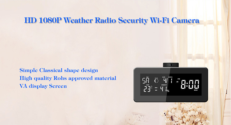 HD 1080P Weather Radio Security Wi-Fi Camera - 3