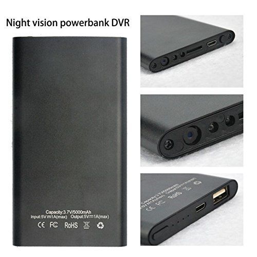 Ultra Thin HD 1080P Mobile Power Bank Spy Camera Hidden Camera Night Vision Spy - 4