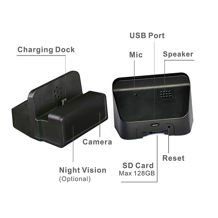 Wireless Wifi Spy Charging Dock Camera, Night Vision - 5