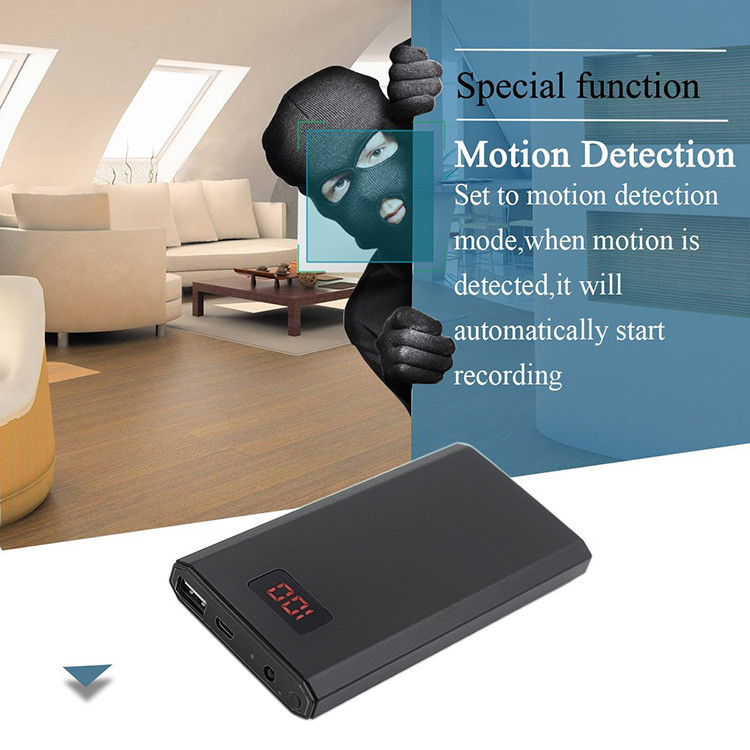 HD 1080P 10000mAh Portable Power Bank Camera, Continuously record for 20Hrs - 1