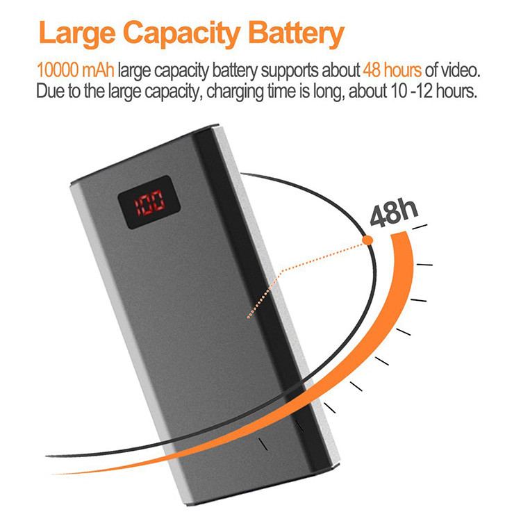 HD 1080P 10000mAh Portable Power Bank Camera, Continuously record for 20Hrs - 8