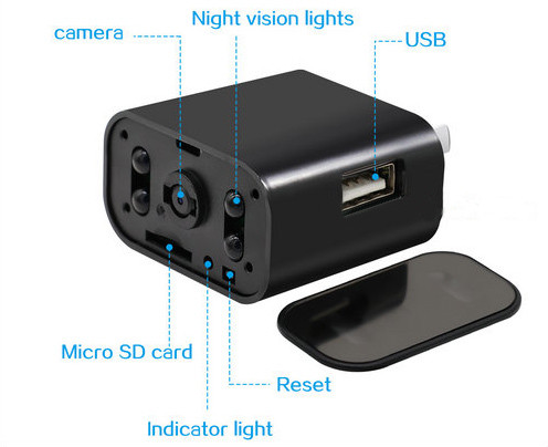 4K وائی فائی چارجر کیمرے، ایچ ڈی 4K، H.264 - 5