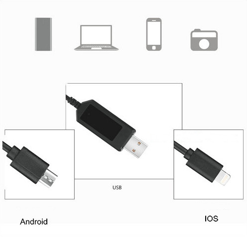 Apple,android Charging Cable Camera,1080P, Motion Detection, Loop Recording, 16G - 6