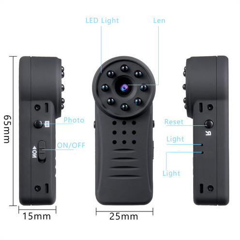 Clip WIFI SPY Hidden Wide Lens Camera, Nightvision, SD Max 64G, batterija 300mAh - 2