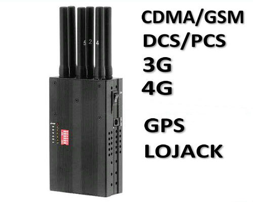 6 Antenna 3W Fón Jammer, CDMAGSM, DCSPHS, 3G, 4G, GPS, Lojack, Ardchaighdeán - 1