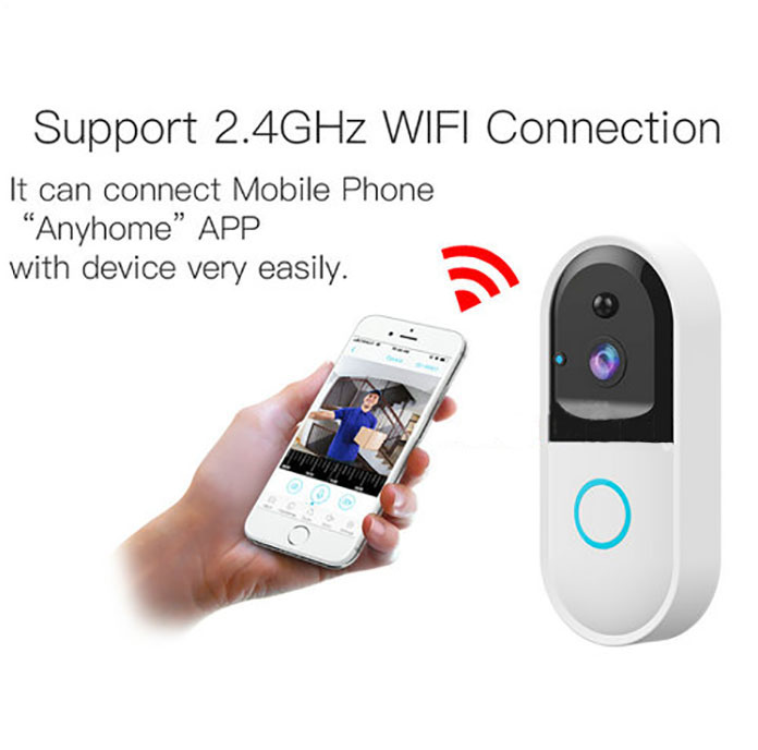 SPY303 - WIFI Smart Doorbell ֆոտոխցիկ, Hisilicon 3518E չիպսեթ, PIR ցուցիչ, Nightvision, երկկողմանի խոսակցություն 09