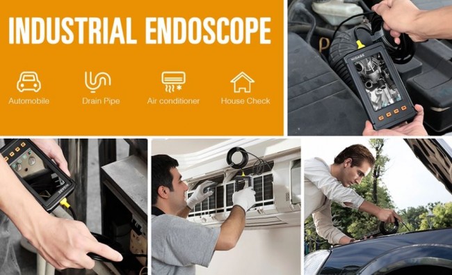 OMGEND015 - OMG Endoskop endoskòp Endistriyèl ak 5.5inch ekran, 4.3P HD 1080mAh Battery Semi-rijid Tib 2800m3.5m (5)