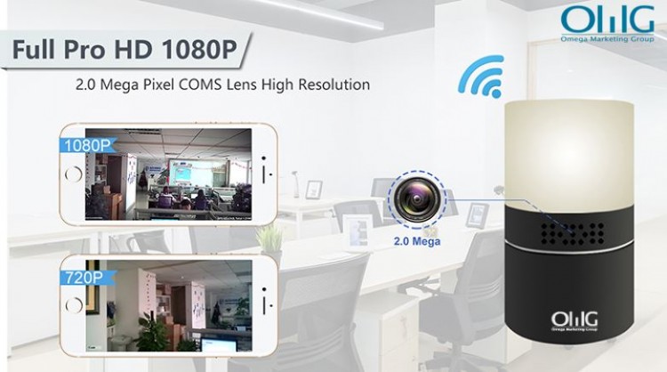 HD 1080P Deasc Lampa Slándála Wi-Fi Camera