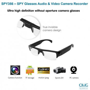 SPY356 – SPY Glasses Audio & Video Camera Recorder