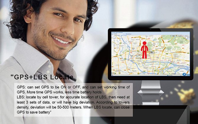 GPS Tracker Phone Watch for Elderly - GPS + LBS Locate 670x