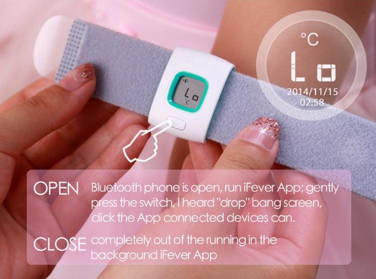 iFever - Intelligent Thermometer - Easy to wear one step 03