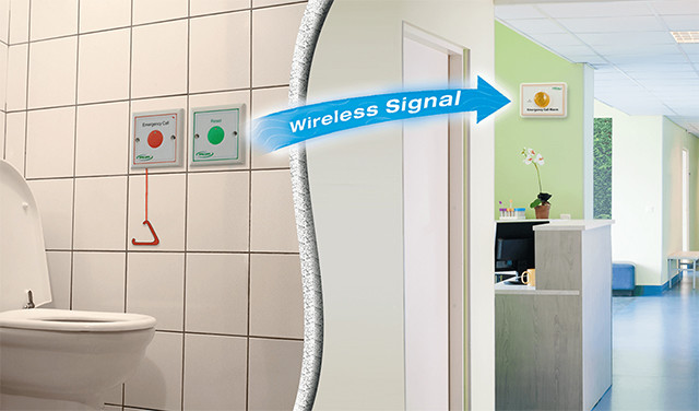 Handicap Elderly Toilet Emergency Alarm - Call Button n Light System