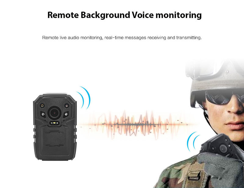 4G Body Worn Camera - Stand - Remote Background Voice monitoring