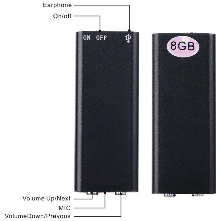 Mini Spy USB Audio Voice Recorder & MP3 Player Flash Drive - 4