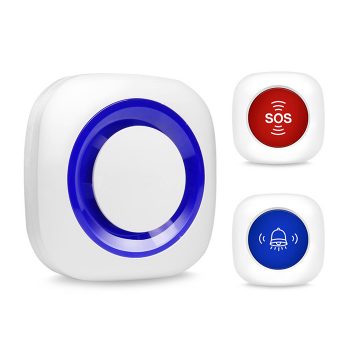 EA041 - OMG 2 in 1 Wireless nurse call alarm system, 52 chimes, 4 adjustable volume, 1 receiver + 2 SOS buttons
