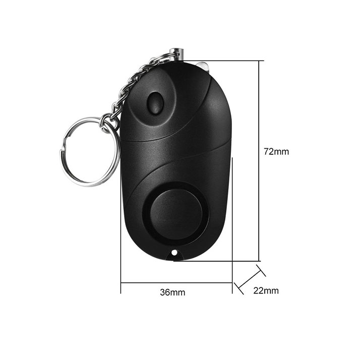 Personal Alarm Mini Loud 120-130dB ինքնապահպանական Keychain Անվտանգության ահազանգ LED - 8