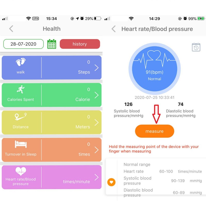 GPS057W – OMG Elderly Health Monitoring GPS Tracker Watch -Heart rate blood pressure