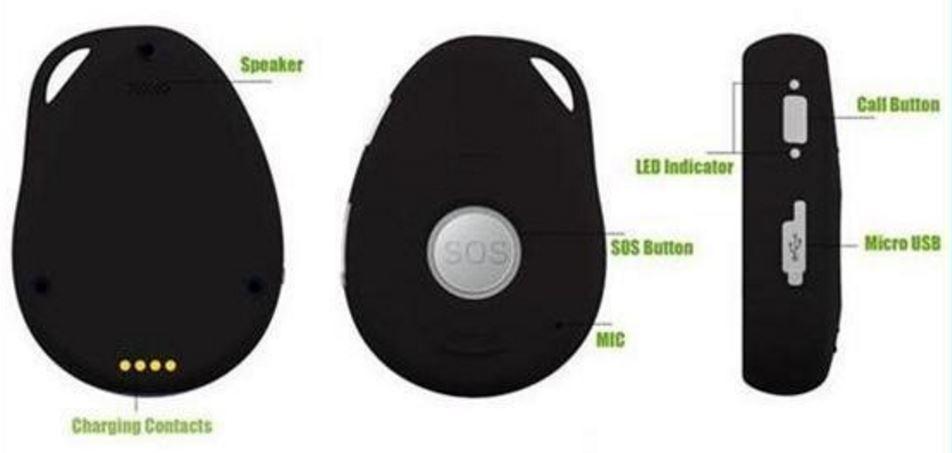 iHelp 2 - GPS Tracking Keychain, Waterproof , Motionless & fall Detection (Elderly with Dementia)