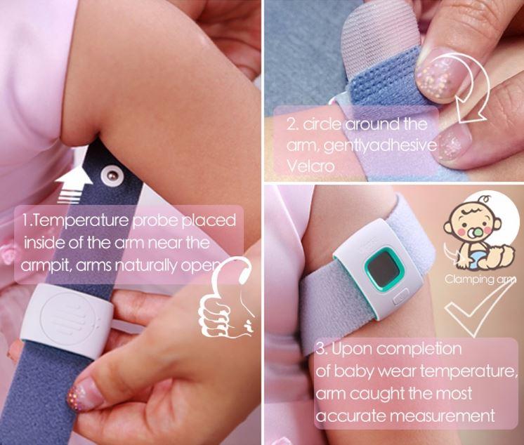 iFever - Intelligent Thermometer - Easy to wear one step 02