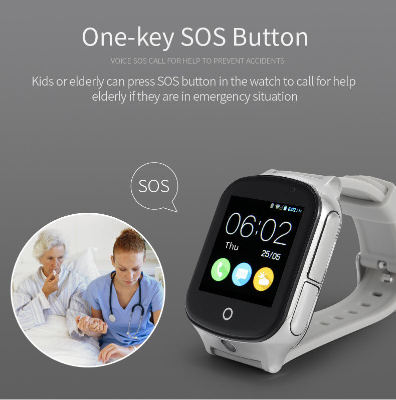 GPS20W - GPS Watch For Kids and Elderly On-Key SOS Button