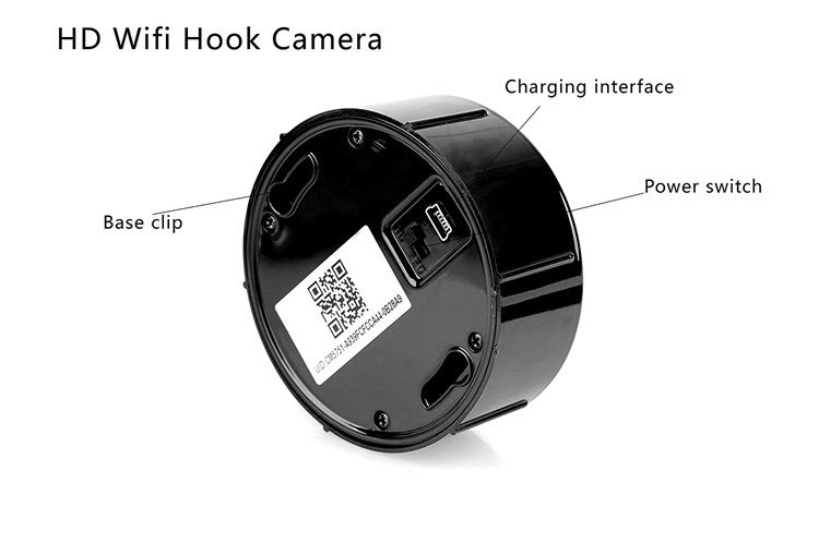 Security HD 720 WiFi Coat, Clothes Hook Hidden Camera - 2