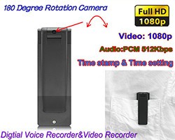 Digital Voice&Video Recorder, Video 1080p, Voice 512kbps,180 Deg Rotation - 1 250px