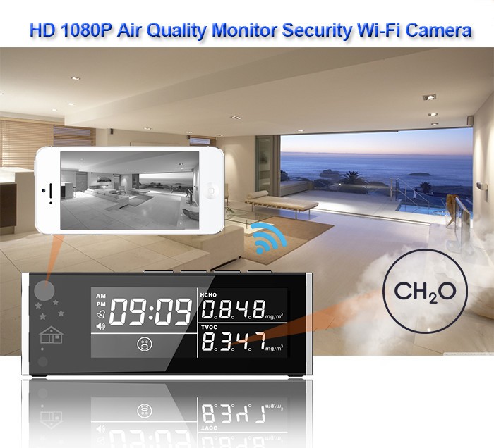 HD 1080P Air Quality Monitor Security Wi-Fi Camera - 2
