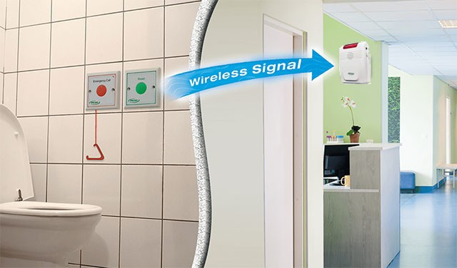 Handicap Elderly Toilet Emergency Alarm - Call Button n Light System 2
