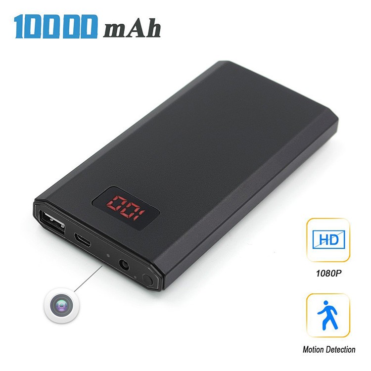 HD 1080P 10000mAh Portable Power Bank Camera, Continuously record for 20Hrs - 2