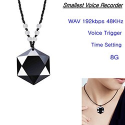 Mini Pendant Voice Recorder, Battery Time 20hours, 8GB - 1 250px