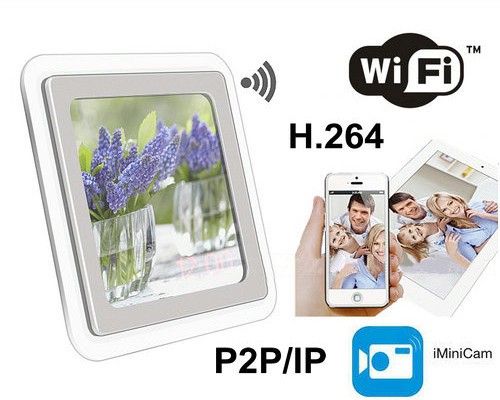 1080P H.264 WIFI Mirror Clock Camera, APP Control, TF Card, Motion Detection - 1