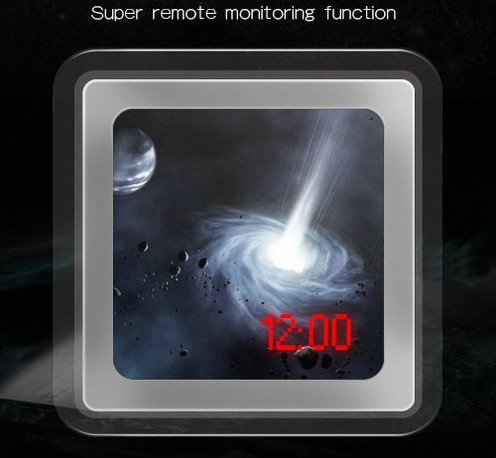 1080P H.264 WIFI Mirror Clock Camera, APP Control, TF Card, Motion Detection - 8
