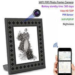 720P HD Photo Frame Wi-Fi Hidden Camera with PIR Motion Detection - 1 250px
