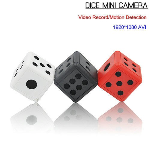 Dice Mini Camera, Motion Detection, 1080P 30fps, Nightvision, SD Card Max 32G - 1