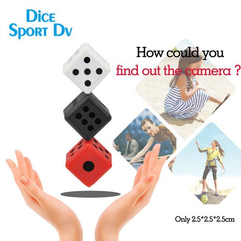 Dice Mini Camera, Motion Detection, 1080P 30fps, Nightvision, SD Card Max 32G - 3