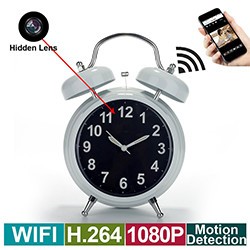 WIFI Hidden Spy Camera Alarm Clock, Home Security Camera Loop Video Recorder - 1 250px