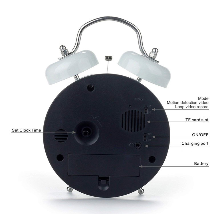 WIFI Hidden Spy Camera Alarm Clock, Home Security Camera Loop Video Recorder - 3