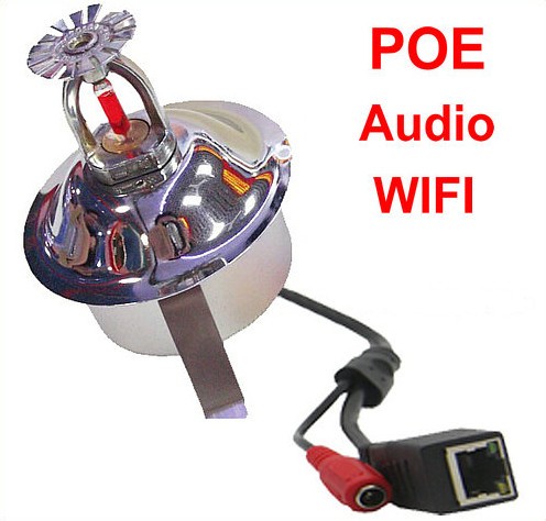 WIFI,IP Fire Sprinkler Camera, 2.0MP Camera, POE, Audio, Sony CCD,1080P - 6