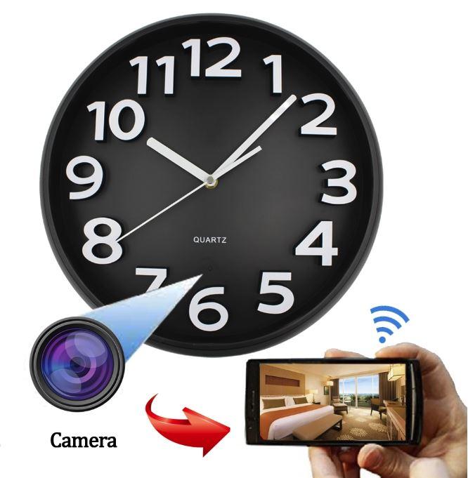 Home Decoration Wifi Wall Hidden Spy Camera Clock - 1