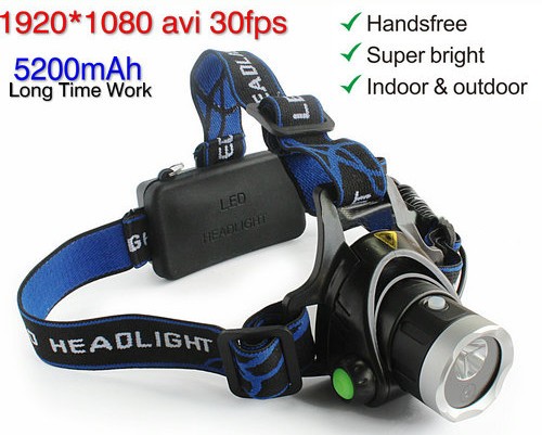 LED Headlamp Camera DVR - 1