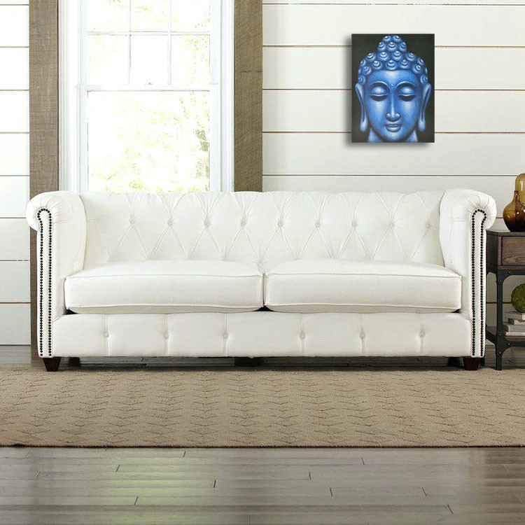 Large Blue Buddha Face Oil Paint Spy Hidden Camera - sofa1