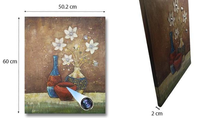 SPY232I - Flower Vase Oil Paint Spy Hidden Camera - 1
